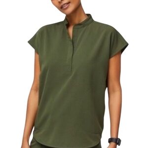 FIGS xs oversized Olive Rafaela sleeveless scrub top NWt